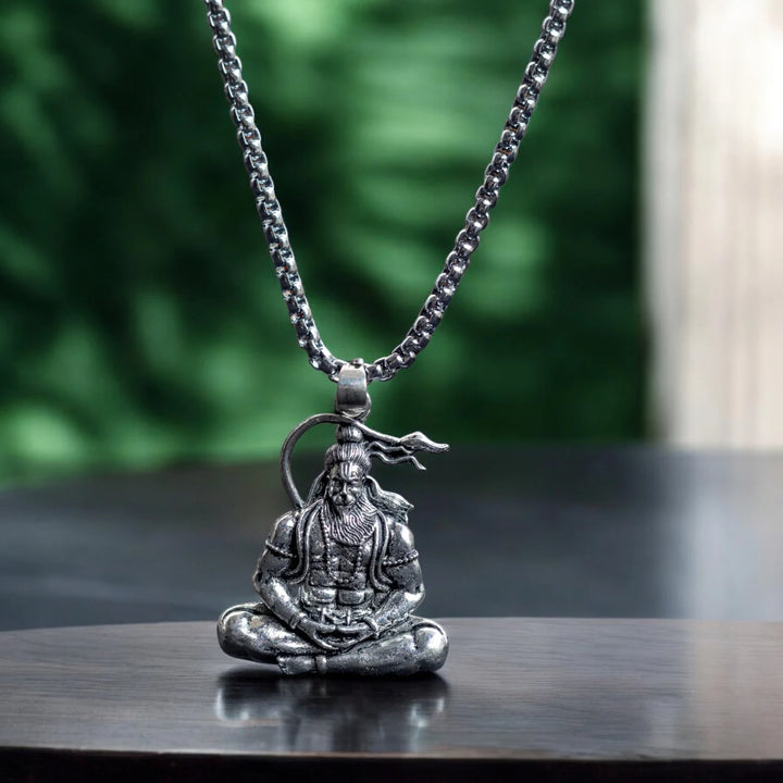 Meditating Hanuman Ji Pendant Necklace - Soultheory certified