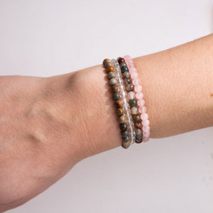 Libra Zodiac Energy Stone Stack of 4 Bracelet