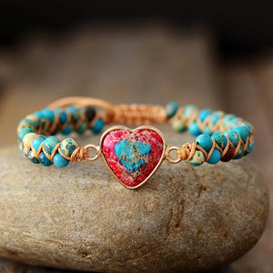 Jasper Protection Heart Love Bracelet