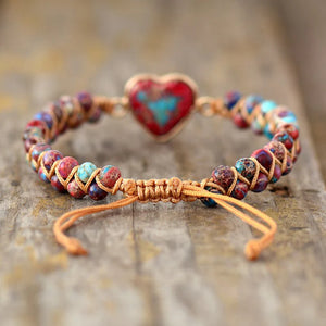 Jasper Protection Heart Love Bracelet