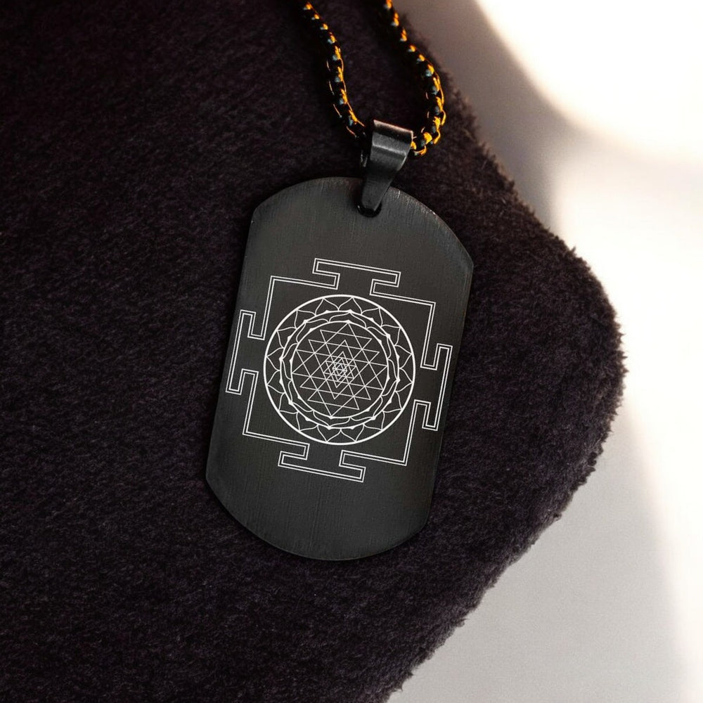 Prosperity Shree Yantra Tag Necklace Locket