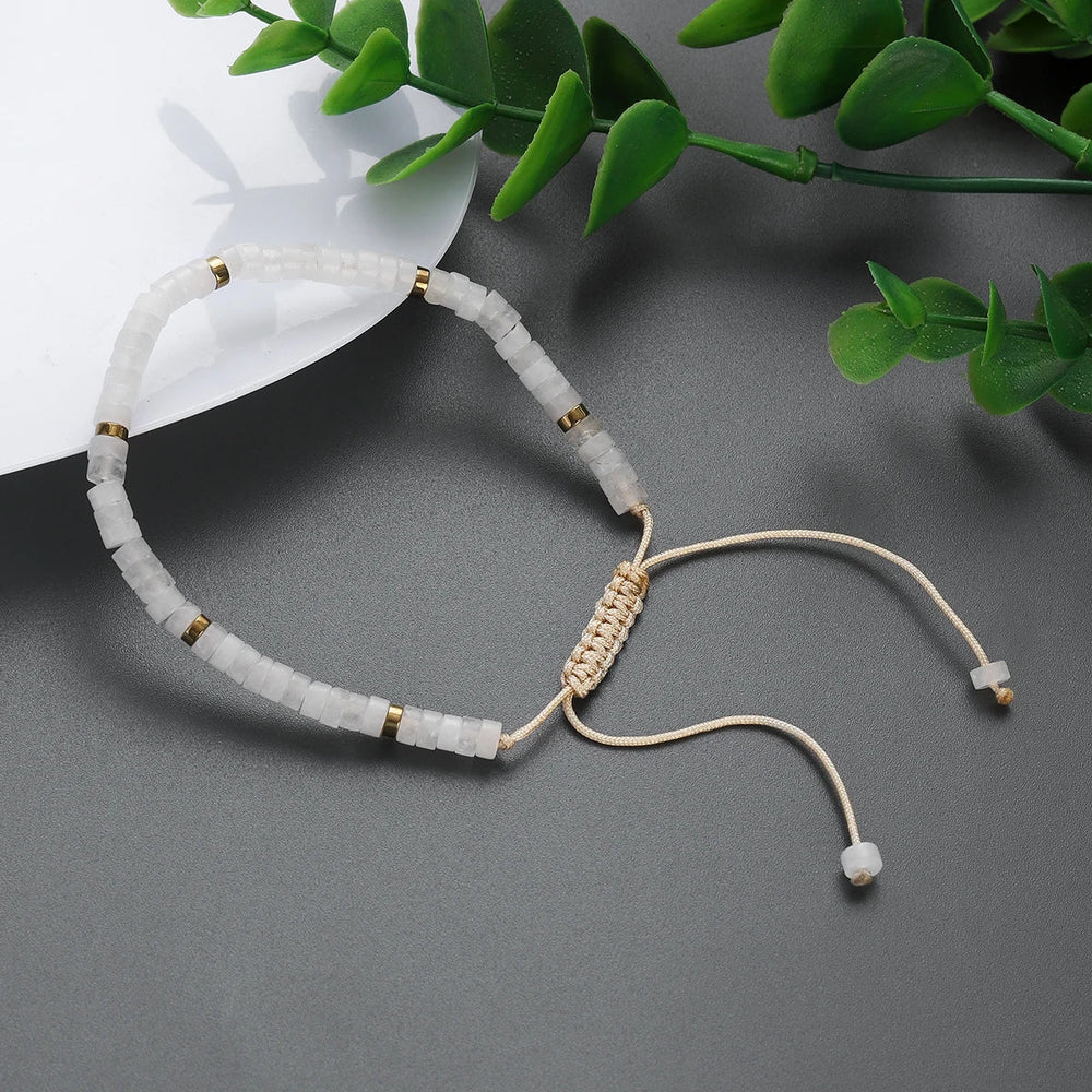 Clear Quartz Natural Stone Bracelet for Clarity, Healing, and Amplification