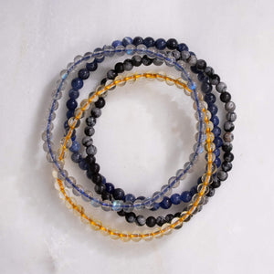Sagittarius Zodiac Energy Stone Stack of 4 Bracelet