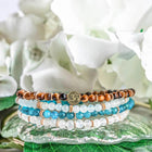 Abundance Bracelet Stack - Tiger's Eye, Aquamarine, Apatite & Moonstone (Set of 4)
