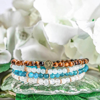 Soultheory Abundance four-bracelet crystal stack, fine 4 mm hero photograph