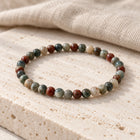 Bloodstone 4mm Round Bead Bracelet