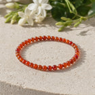 Carnelian 4mm Round Bead Bracelet