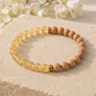 Citrine & Rosewood 6mm Bead Bracelet
