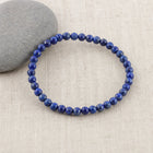 Lapis Lazuli 4mm Round Bead Bracelet
