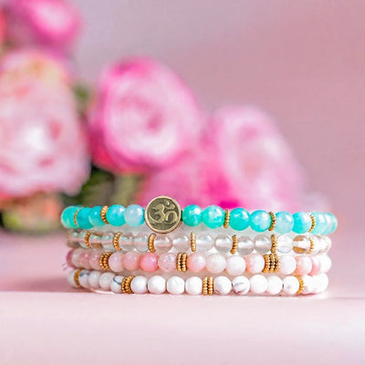 Soultheory Stress set of four fine gemstone bracelets, hero photograph