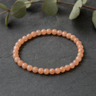 Sunstone 4mm Round Bead Bracelet