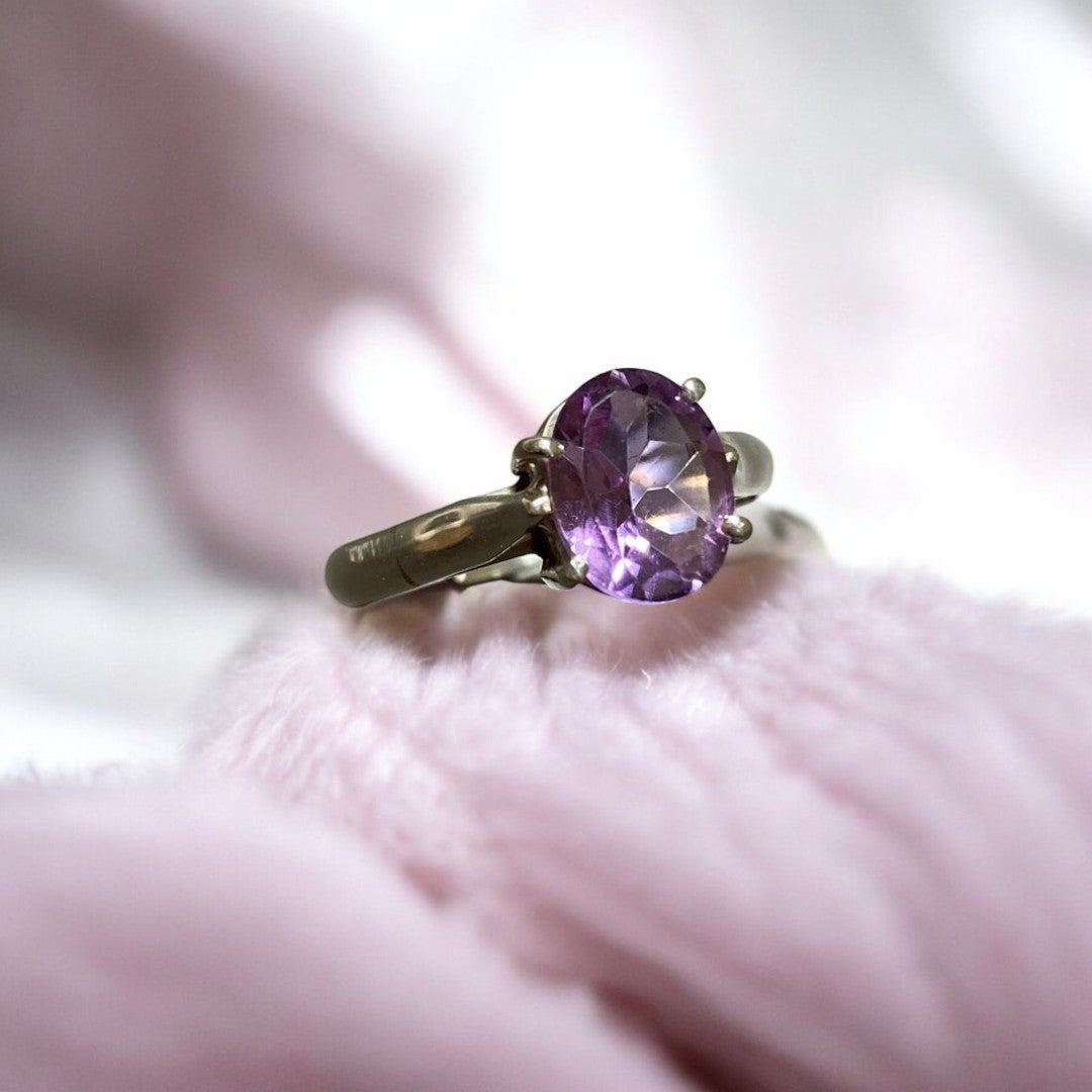 Natural Amethyst Stone Ring