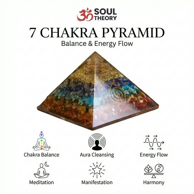 7 Chakra Pyramid – Full-Body Energy Balance & Aura Cleansing Tool