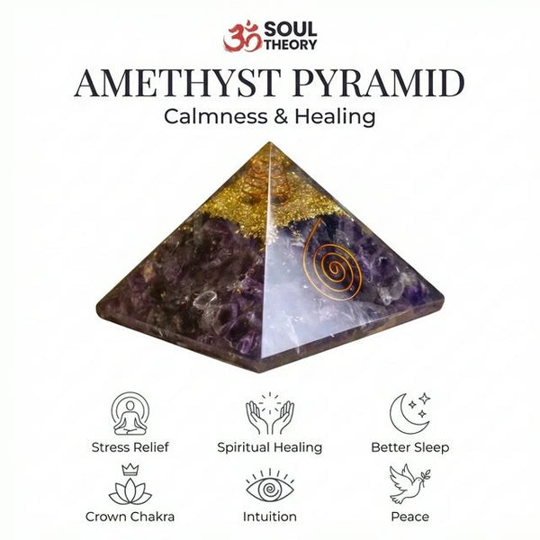 Amethyst Pyramid – Calmness, Protection & Spiritual Healing Crystal