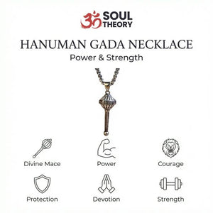 Hanuman Ji Gada Pendant Necklace — worn on wrist