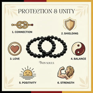 Twin Souls Protection - Karungali Ebony Wood Bracelet Couple Combo