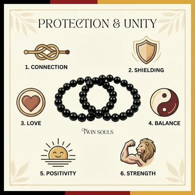 Twin Souls Protection - Karungali Ebony Wood Bracelet Couple Combo