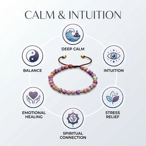 Purple Sea Jasper Natural Stone Bracelet