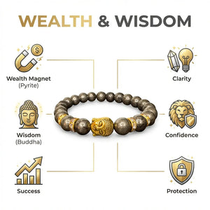 Pyrite Natural Buddha Stone Bracelet