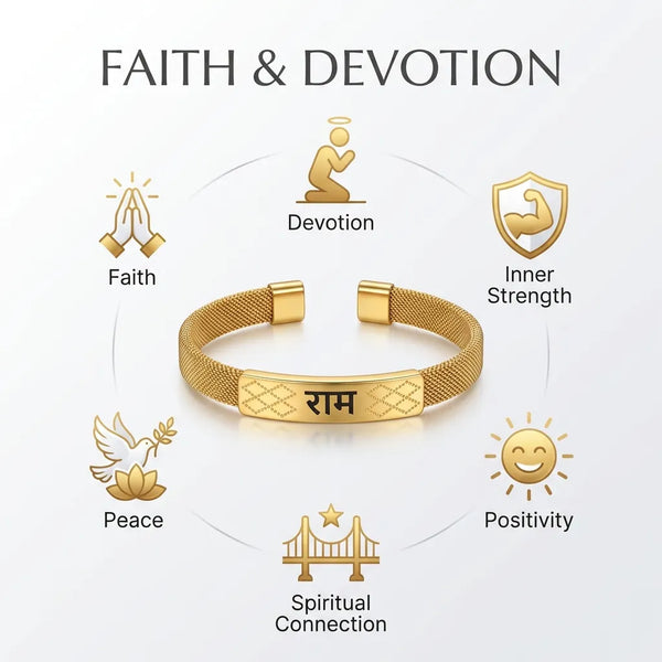 Ram Kada Bracelet (IGP Premium Gold Plating)