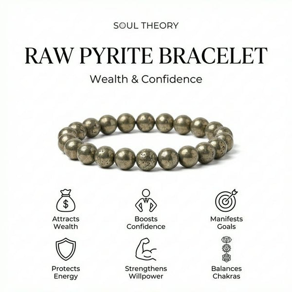 Raw Pyrite Bracelet - Wealth | Confidence | Good Fortune
