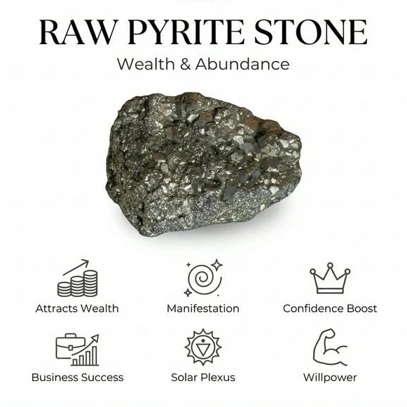 Raw Pyrite Stone – Money Magnet, Abundance & Confidence Booster