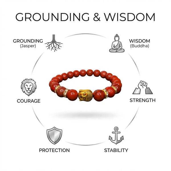 Red Jasper Natural Buddha Stone Bracelet