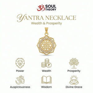 Sri Laxmi Yantra with Rudraksha Pendant Necklace - worn on wrist
