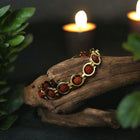 Gold Plated Round Rudraksha Bracelet