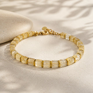 Citrine Bracelet with Golden Hematite - Natural Abundance Bracelet