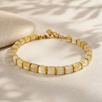 Citrine Bracelet with Golden Hematite - Natural Abundance Bracelet