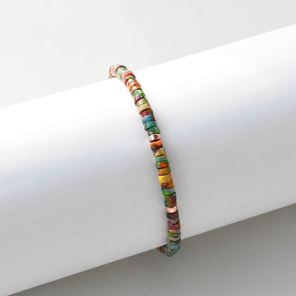 Multi-Imperial Jasper Natural Stone Bracelet For Balance, Protection, and Spiritual Growth