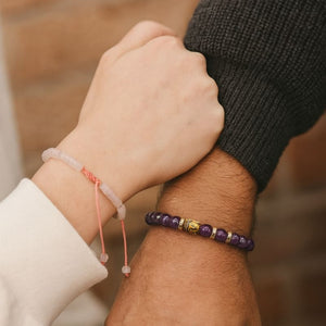 Couple Divine Connection Combo – His Calm x Her Love (Amethyst & Rose Quartz)