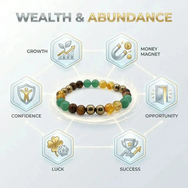 Dhan Yog money magnet bracelet on a zodiac selenite plate for wealth - Soultheory India
