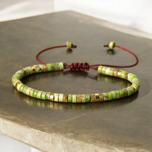 Green Imperial Jasper Natural Stone Bracelet – Balance, Protection & Inner Peace