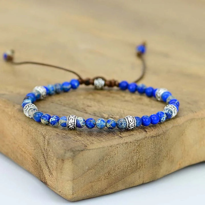Navy Blue Imperial Jasper Round 4mm bracelet