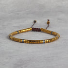 Hematite Gold Natural Stone Bracelet for Grounding, Focus, and Protection