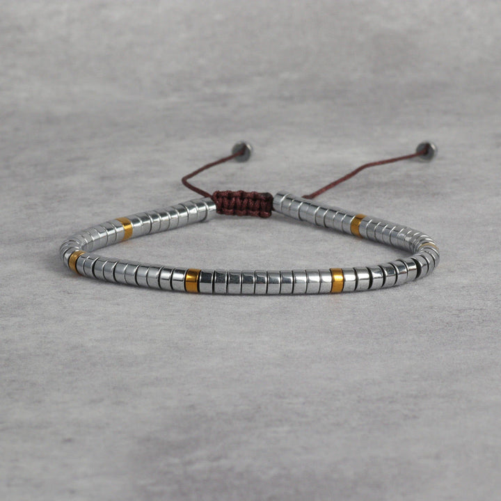 Hematite Silver 4mm bracelet