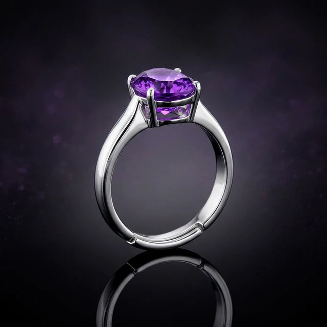 Natural Amethyst Stone Ring