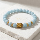 Aquamarine Natural Stone Buddha Bracelet