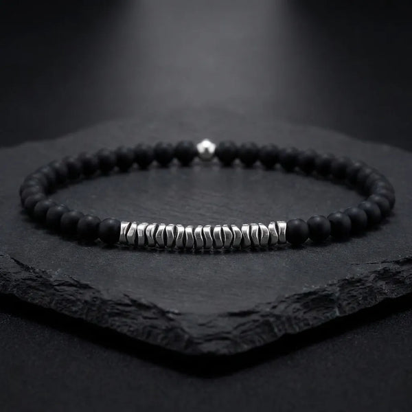Black Onyx Matte Natural Stone Bracelet