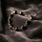 Karungali Malai Silver Cap Bracelet - Ebony Wood