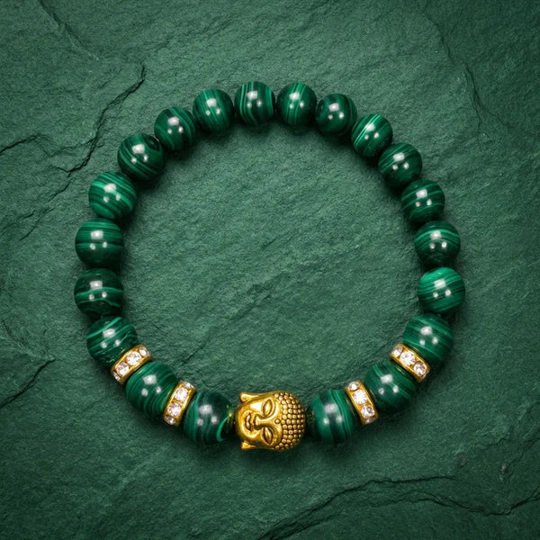 Original Malachite Natural Stone Buddha Bracelet