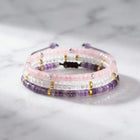 Rose Quartz x Amethyst x Clear Quartz Manifestation Power Bracelet Combo