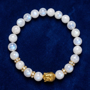 Moonstone Natural Stone Buddha Bracelet