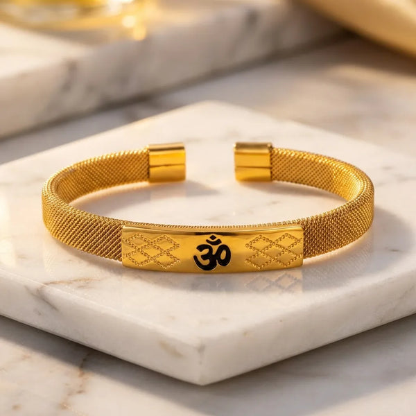 Om Kada Bracelet Premium (IGP Gold Plating) — Soultheory certified