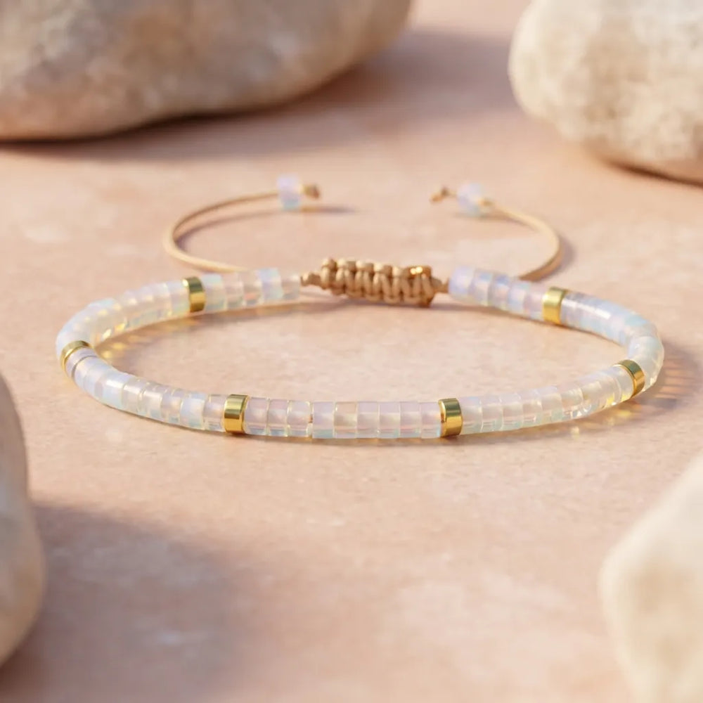 Opal Natural Stone Bracelet for Inspiration, Emotional Balance, and Creativity