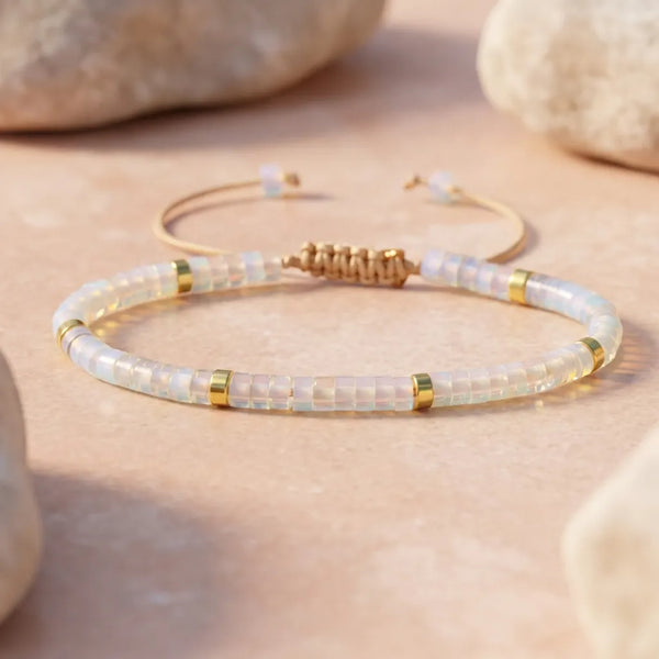 Opal Natural Stone Bracelet for Inspiration, Emotional Balance, and Creativity