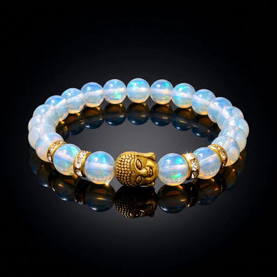 Opal Natural Stone Buddha Bracelet - Soultheory certified