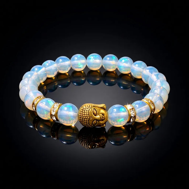 Opal Natural Stone Buddha Bracelet - Soultheory certified
